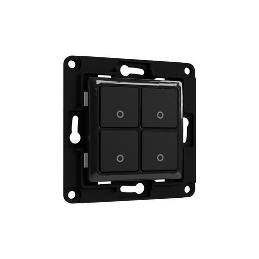 Shelly Wall Switch 4 - Black - sentinet.gr