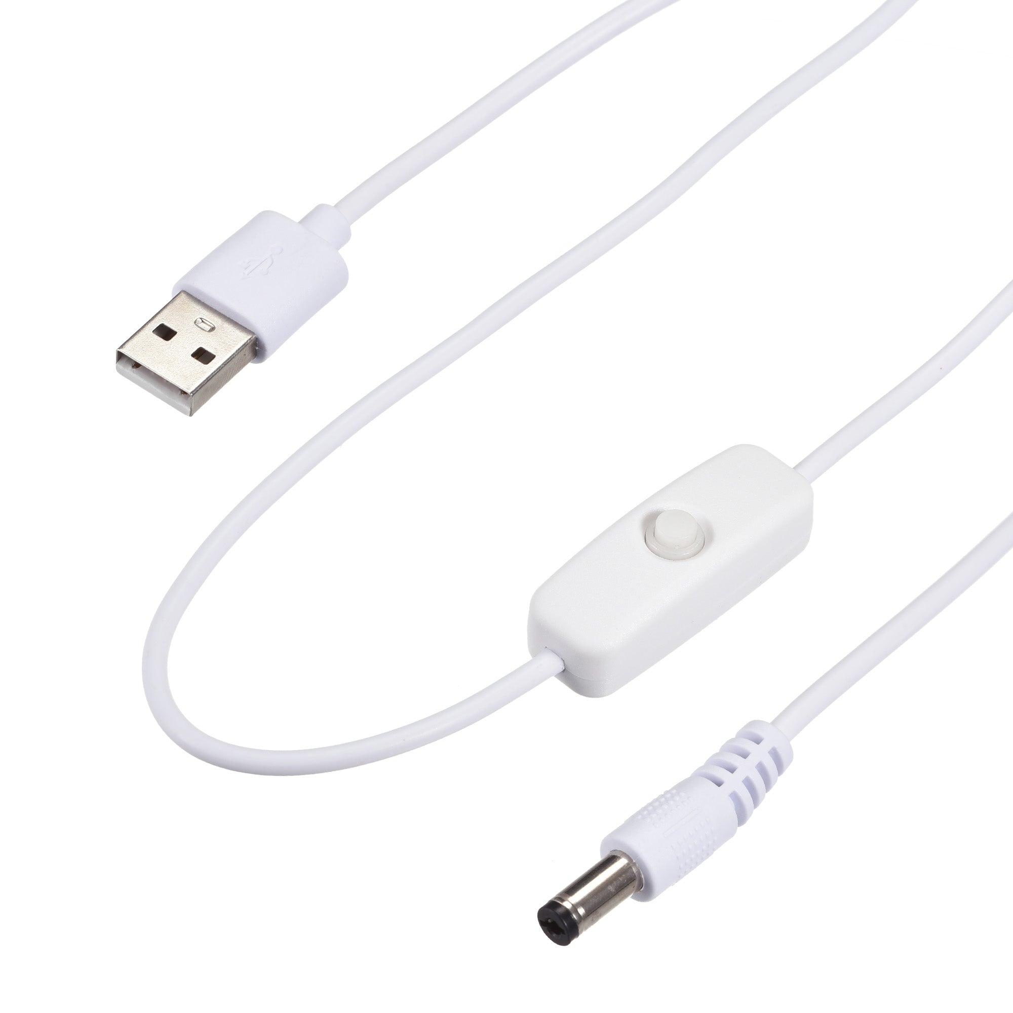 USB Male to 5.5mm DC Cable 1.2m with Button - sentinet.gr