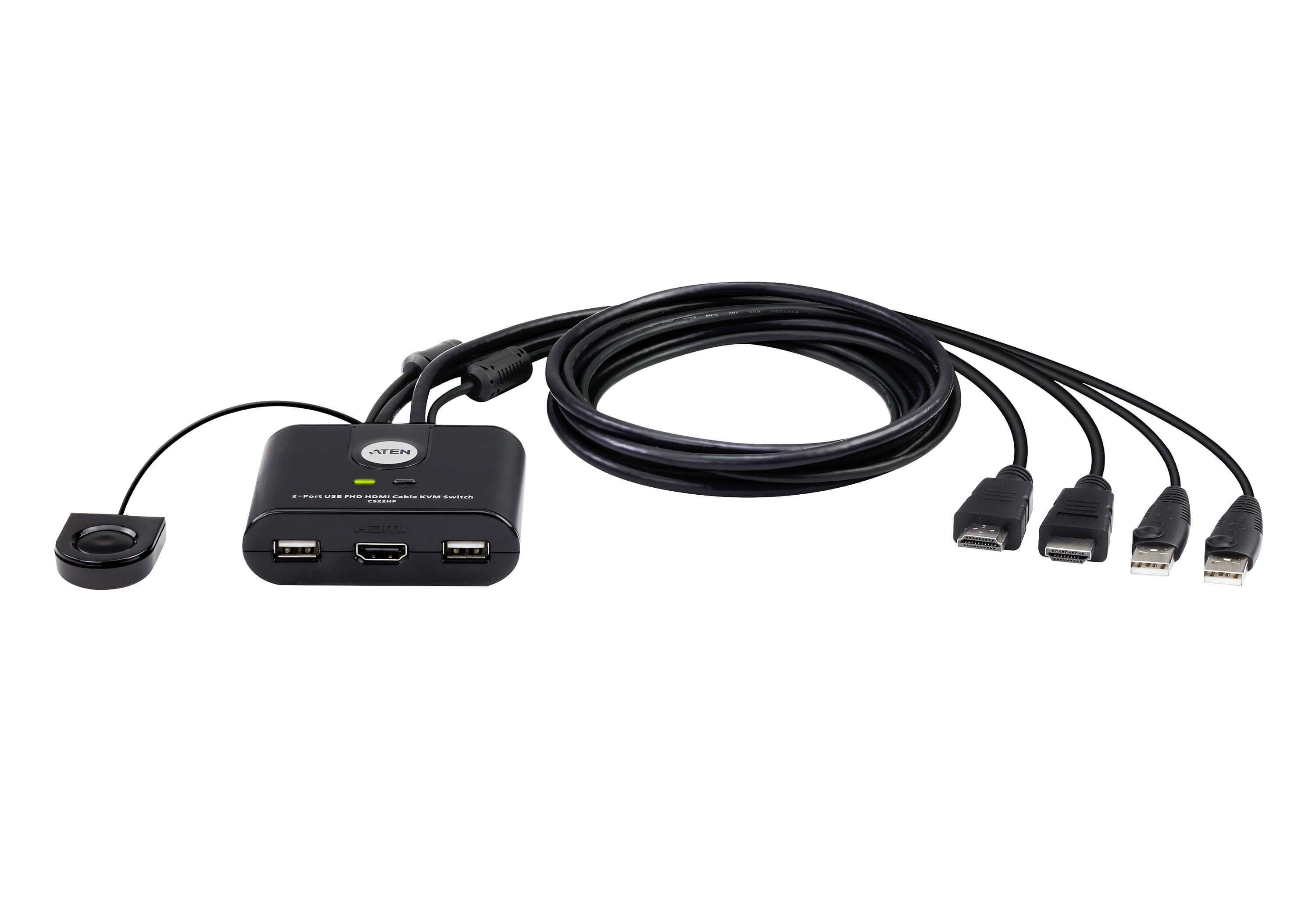 Aten CS22HF/7262, 2-Port USB FHD HDMI Cable KVM Switch - sentinet.gr
