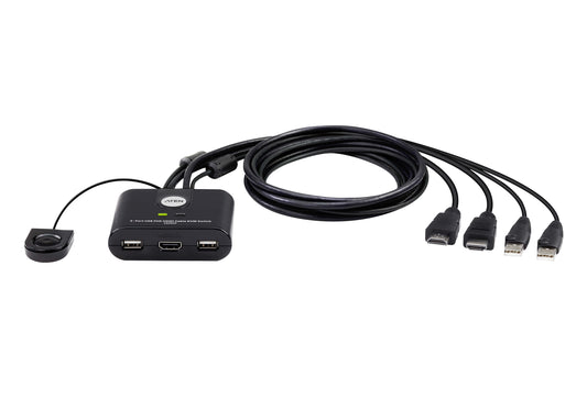 Aten CS22HF/7262, 2-Port USB FHD HDMI Cable KVM Switch - sentinet.gr