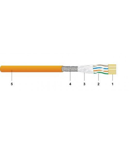 Καλώδιο SFTP 4x2xAWG23 Cat6a CU 7060 4P Orange LSOH - sentinet.gr