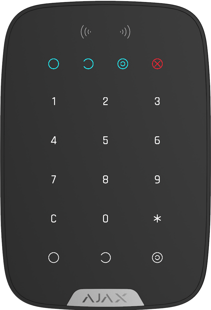 AJAX SYSTEMS - KEYPAD PLUS BLACK - sentinet.gr