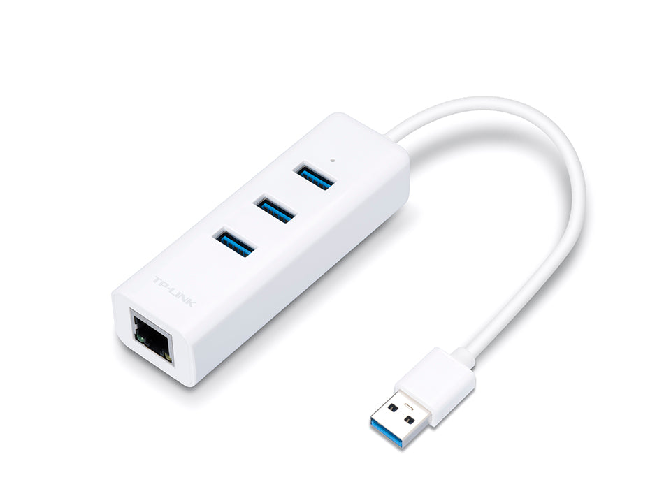 TP-Link UE330 v3.0, USB 3.0 3-Port Hub & Gigabit Ethernet Adapter 2 in 1 USB Adapter - sentinet.gr