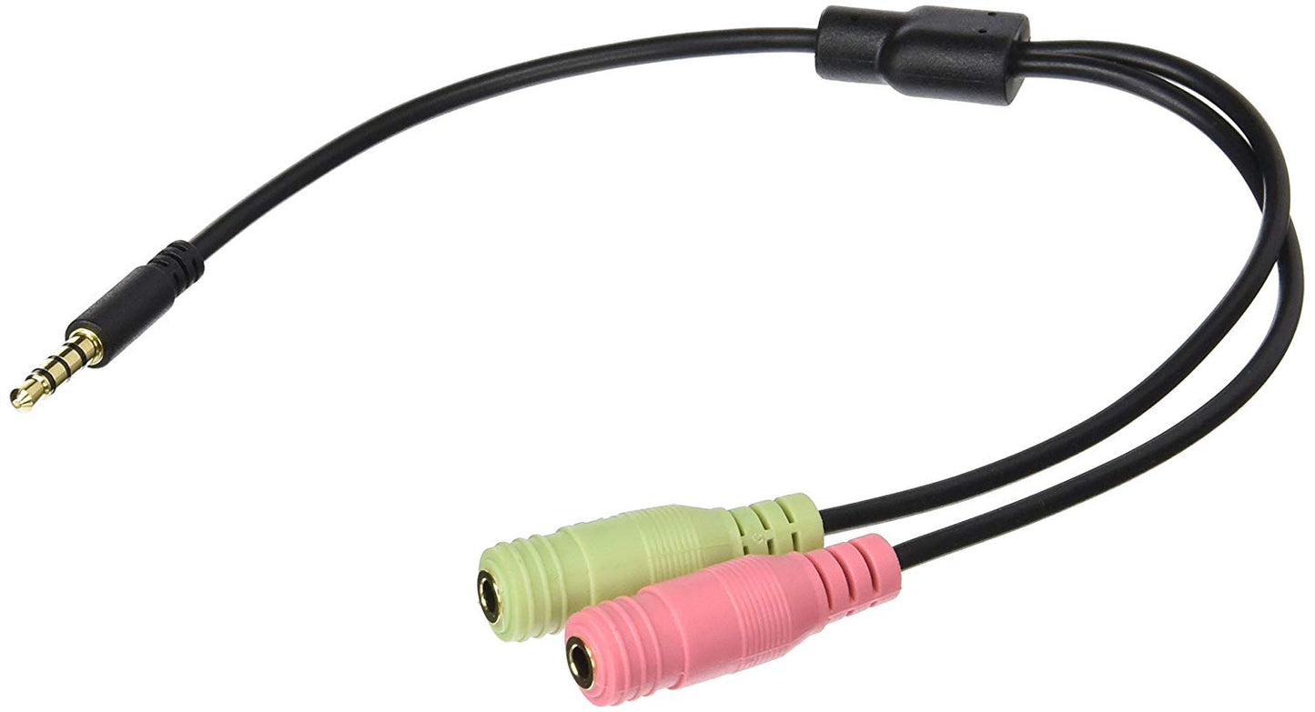 LogiLink CA0021 Audio jack adapter 4-pin 3.5 mm stereo male to 2x 3.5mm female - sentinet.gr