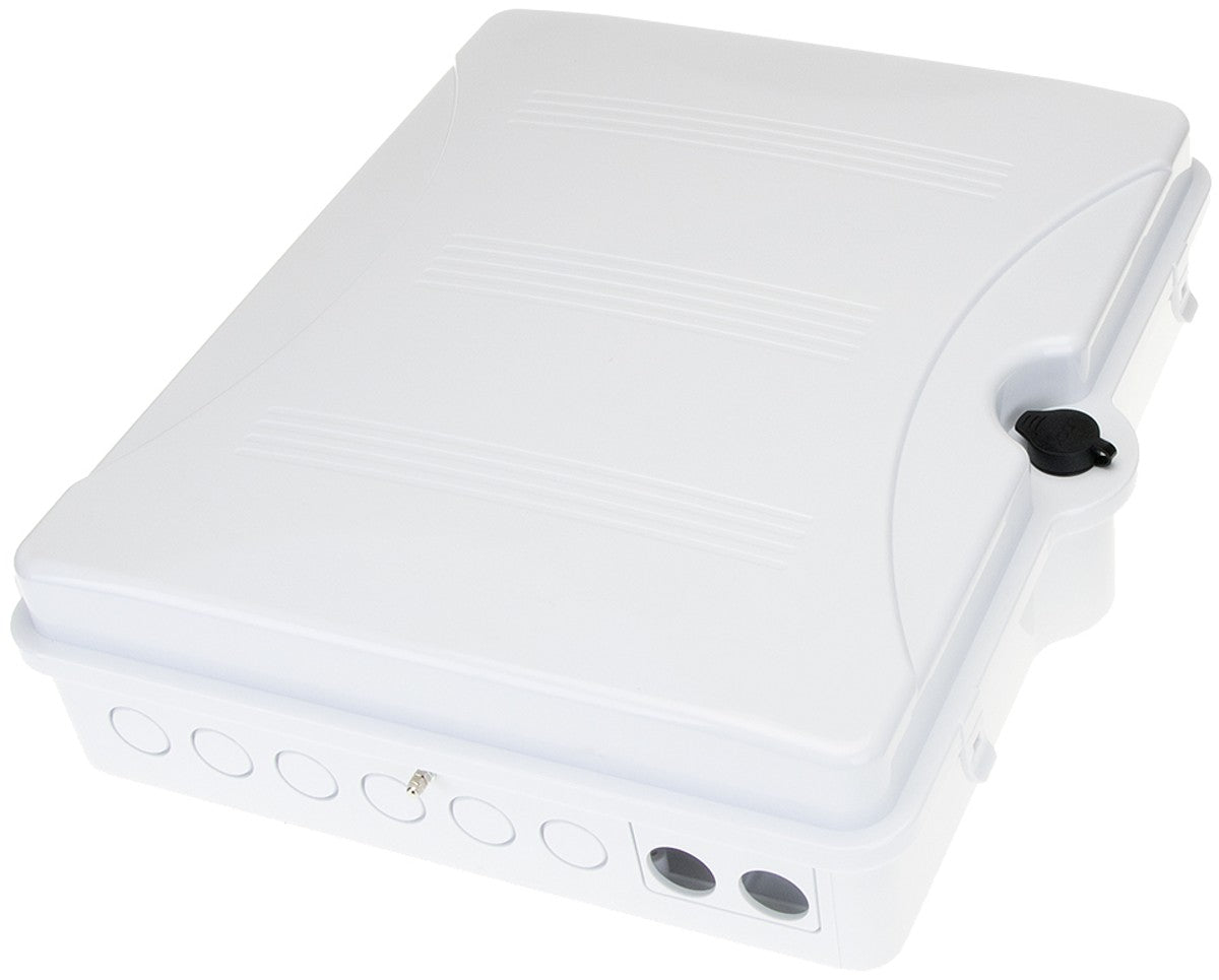 Masterlan FTTH terminal fiber optic box for 96x SC, including splice tray, grey - (FTTHBOX96) - sentinet.gr