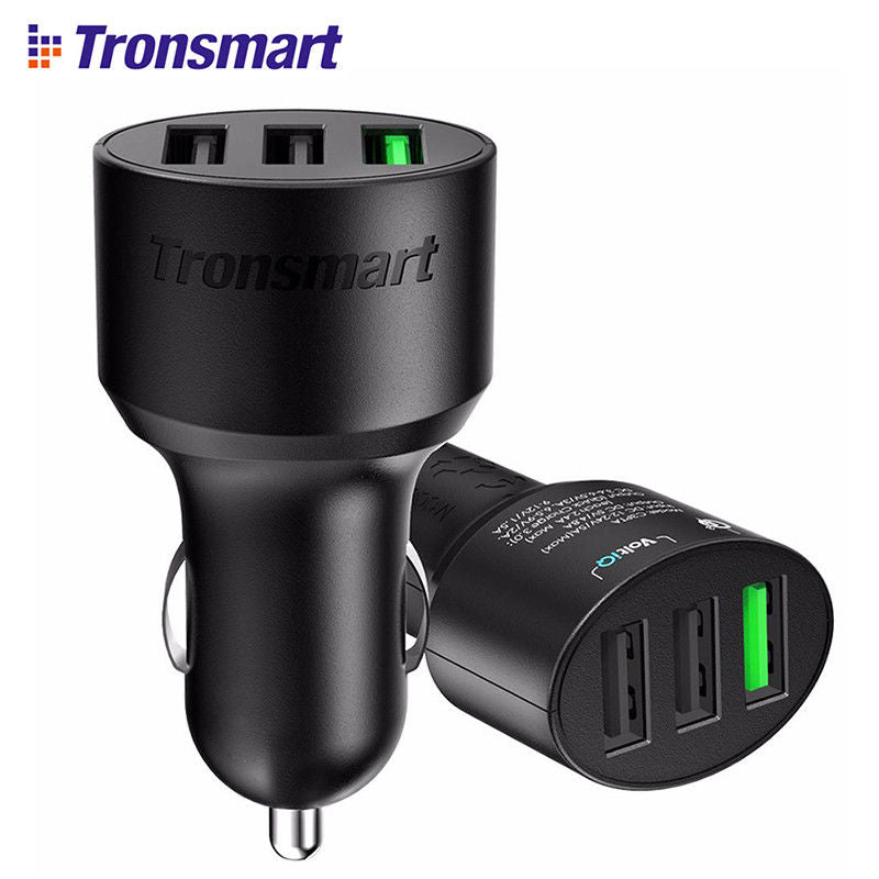 Tronsmart C3PTA 42W 3-Port USB Car Charger Qualcomm Certified Quick Charge 3.0 - sentinet.gr