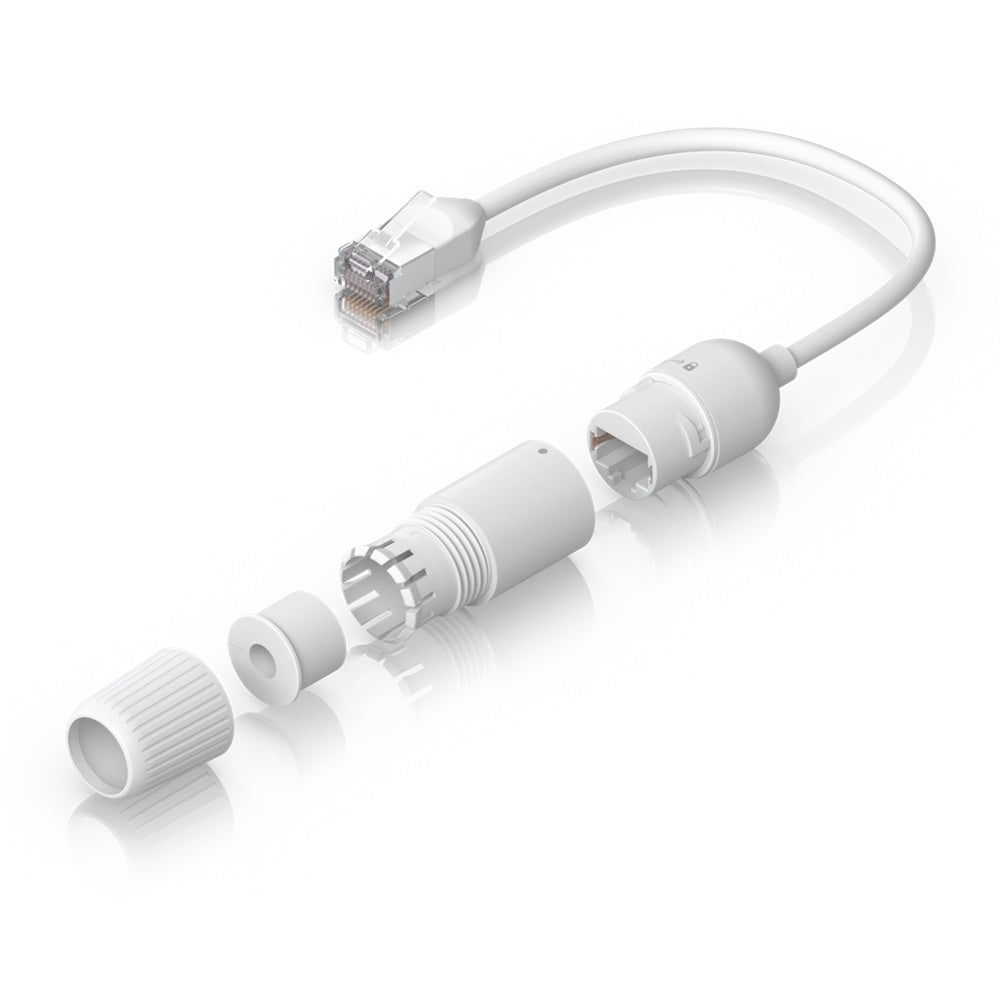 Ubiquiti UACC-Cable-Extender-C6A, Easy Cable, 2-Pack, Shielded, ultra-thin extension cable with waterproof cap, designed for tight spaces and last inch reach installations - sentinet.gr