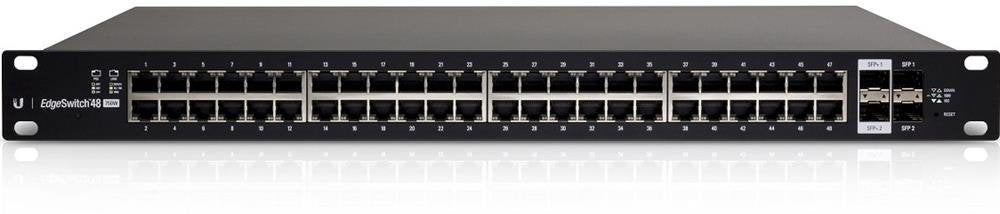 Ubiquiti ES-48-500W, EdgeSwitch, 48xGigabit, 2xSFP+, 2xSFP, POE+ IEEE 802.3at/af and 24V Passive PoE, 500W - sentinet.gr