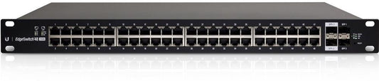 Ubiquiti ES-48-500W, EdgeSwitch, 48xGigabit, 2xSFP+, 2xSFP, POE+ IEEE 802.3at/af and 24V Passive PoE, 500W - sentinet.gr