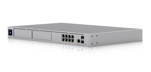Ubiquiti UDM-Pro-Max, UniFi Dream Machine Pro Max, USG + UniFi Controller + Unifi Switch + Unifi Protect + Dual Wan (1x2.5Gbe & 1xSFP+), 8xGigabit, 1xSFP+, Quad-Core 2GHz, 8GB, 128GB SSD, 1xBluetooth, 1x 3.5'' HDD Socket - sentinet.gr