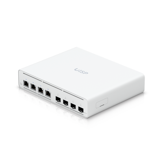 Ubiquiti UISP-S-Plus, UISP Switch Plus, 4x2.5Gbps Passive PoE, 4xSFP+, 160W - sentinet.gr
