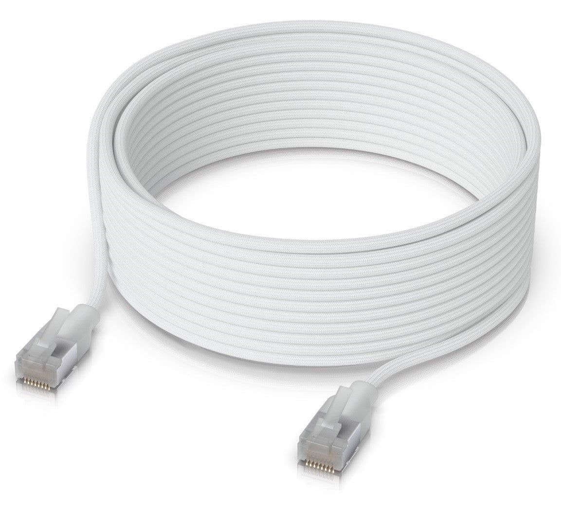 Ubiquiti UACC-Cable-Patch-EL-C6A-12M-W, UniFi Premium Patch Cable, Etherlighting, Cat6a, 12m, white - sentinet.gr