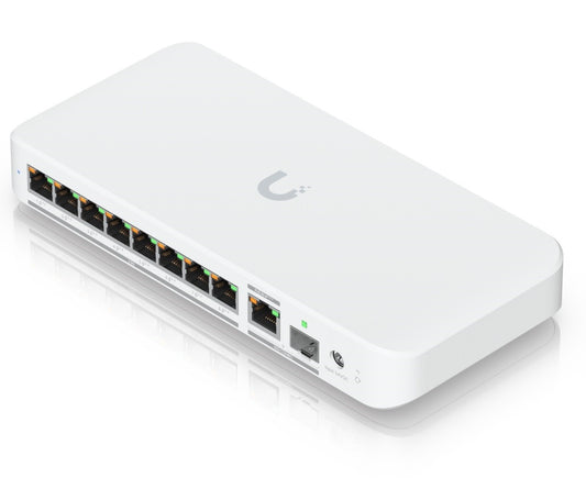 Ubiquiti USW-Flex-2.5G-8-PoE, UniFi Switch, 8x2.5GbE PoE++, 1xCombo 10G RJ45/SFP+, 196W, PoE+++ IN - sentinet.gr