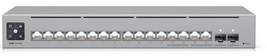 Ubiquiti USW-Pro-Max-16, UniFi Etherlighting Switch, 12xGigabit, 4x2.5Gbps, 2xSFP+ - sentinet.gr