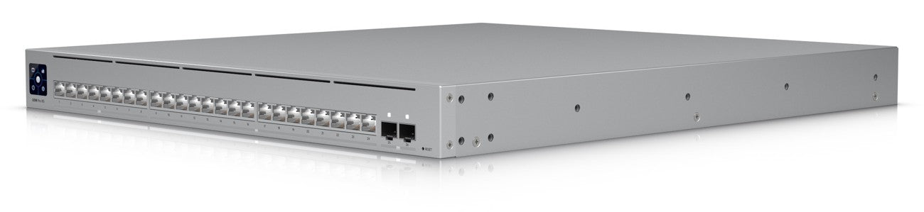 Ubiquiti USW-Pro-XG-24, UniFi Pro XG 24 Etherlighting Switch, 8x2.5Gbps, 16x10Gbps, 2x SFP28 (25Gbps), Layer 3 - sentinet.gr