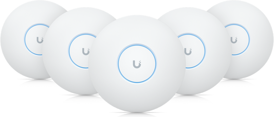 Ubiquiti U7-Pro-5 (5-Pack), UniFi WiFi 7 Pro, 4dBi, 22dBm, 688Mbps, 2x2 @ 2.4GHz & 6dBi, 26dBm, 2882Mbps, 2x2 @ 5GHz, & 5.8dBi, 23dBm, 5765Mbps, 2x2 @ 6GHz, 1x 2.5Gbps - sentinet.gr