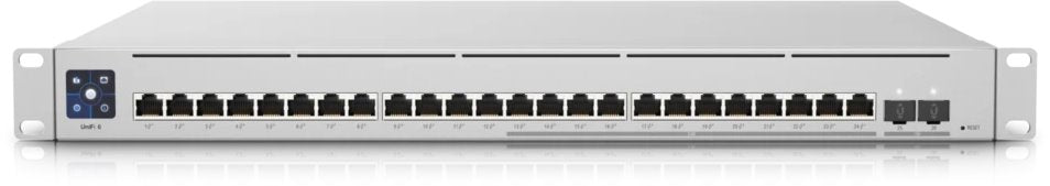 Ubiquiti USW-Enterprise-24-PoE, UniFi Switch, 12xGigabit PoE+, 12x2.5GbE PoE+, 2SFP+, 400W - sentinet.gr