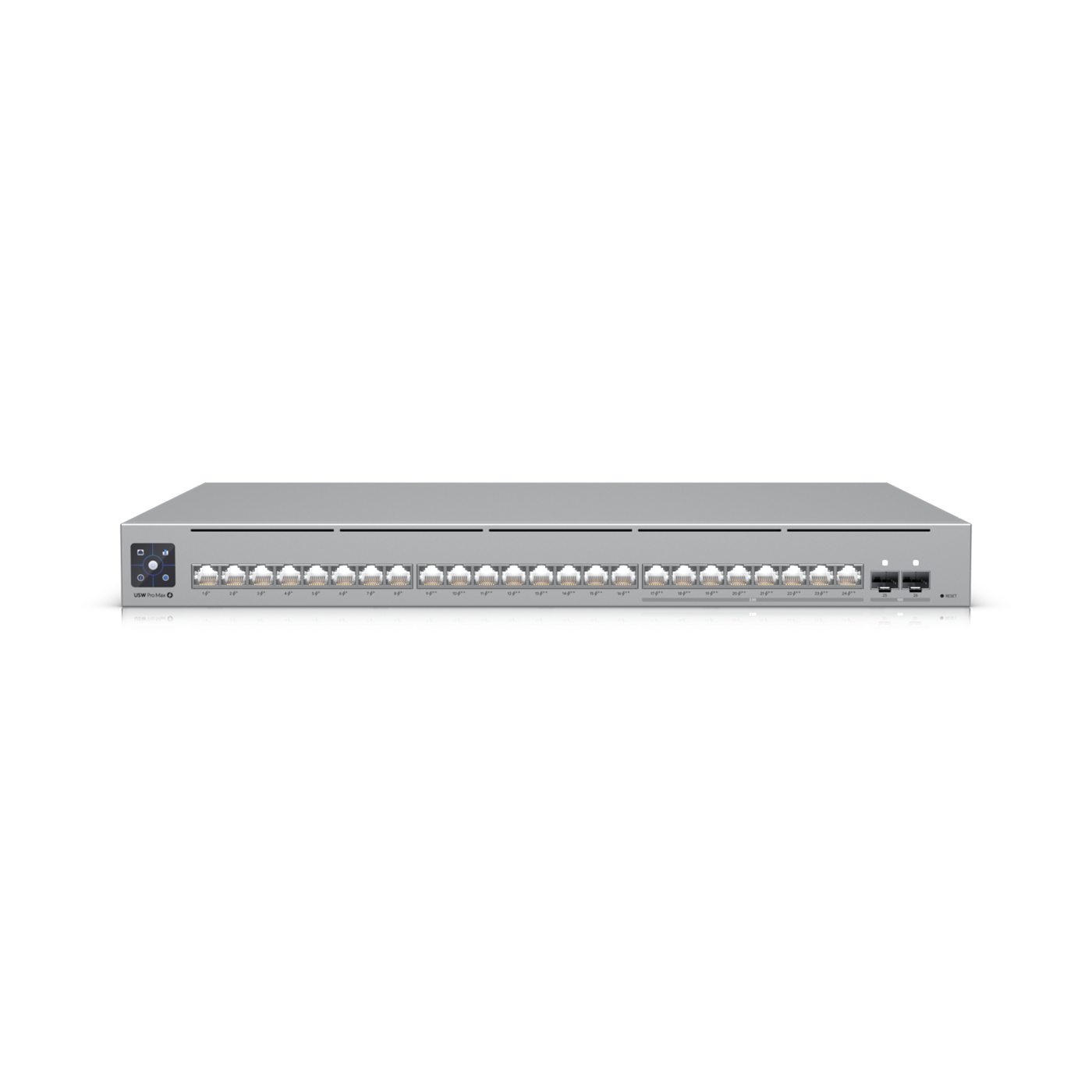 Ubiquiti USW-Pro-Max-24-PoE, UniFi Etherlighting Switch, 8xGigabit PoE+, 8x Gigabit PoE++, 8x2.5Gbps PoE++, 2xSFP+, 400W - sentinet.gr